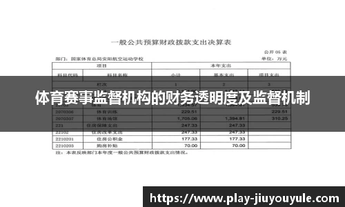 体育赛事监督机构的财务透明度及监督机制